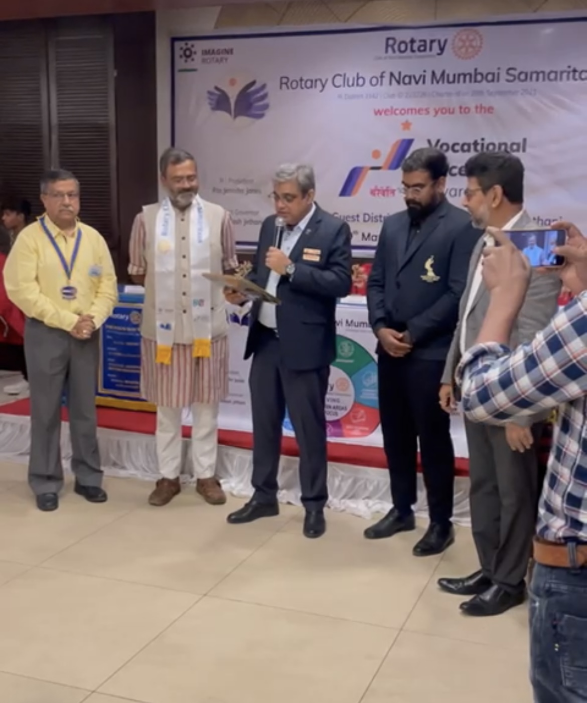 Vocational Excellence Award from Rotary Club of Navi Mumbai Samaritans